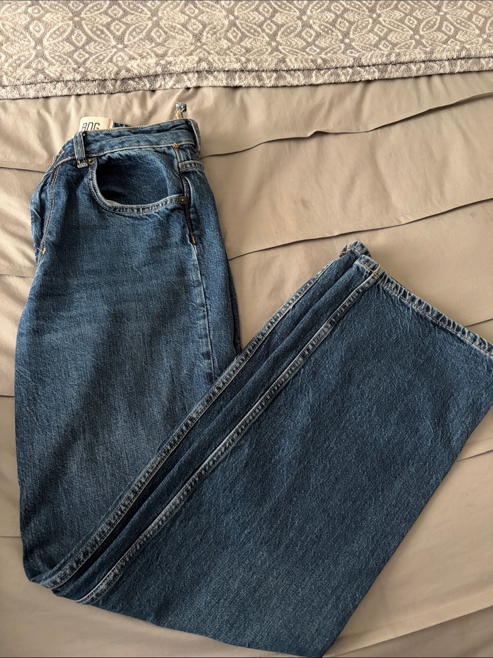 BDG Straight Leg Dark Blue Denim Jeans